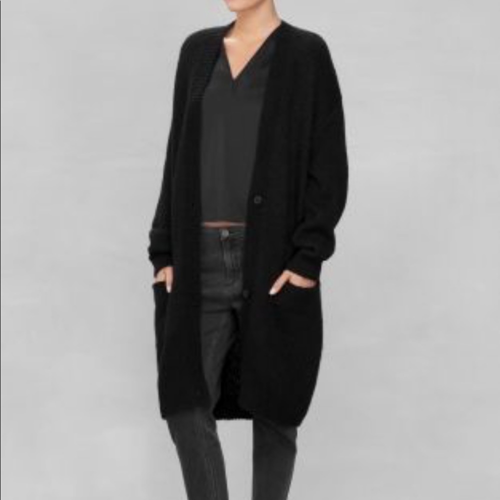 & OTHER STORIES Black Duster Cardigan | XS